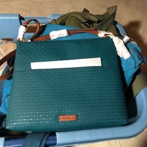 Fiona large cross body Indian teal color